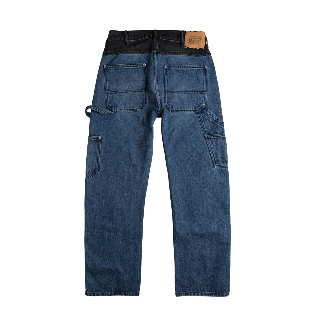Aries Colourblocked Denim Carpenter Jeans » Buy online now!