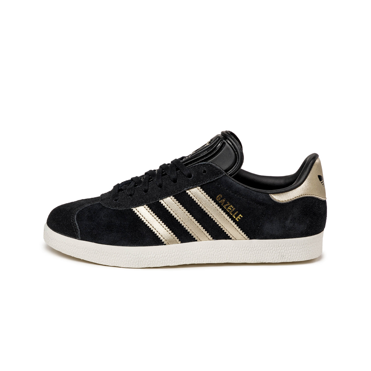 Black suede gazelle trainers online