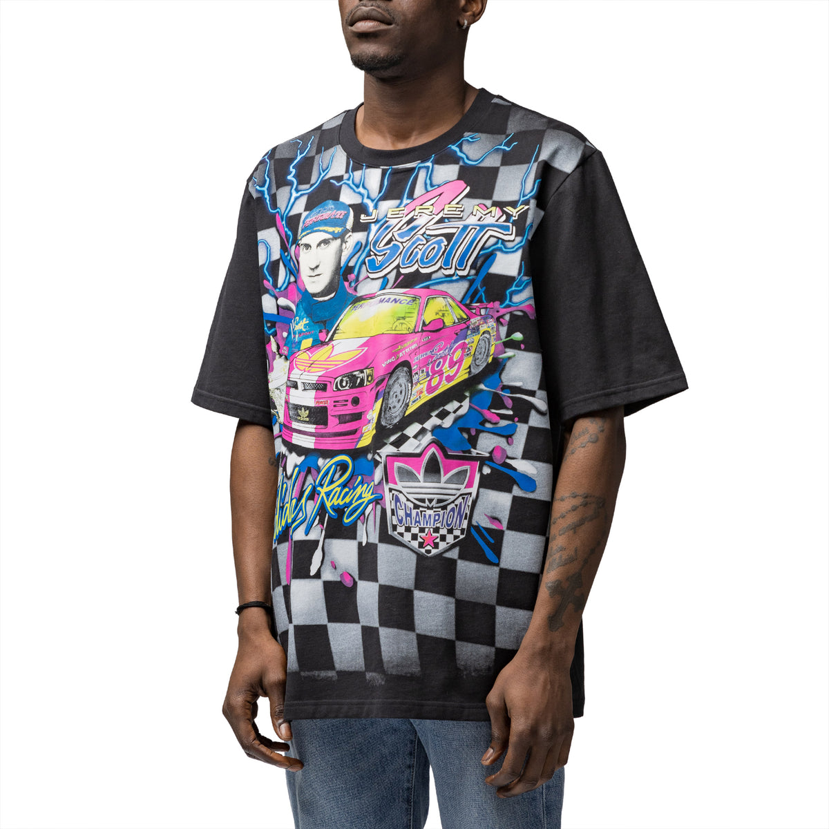 Adidas x Jeremy Scott Rally Tee – buy now at Asphaltgold Online Store!
