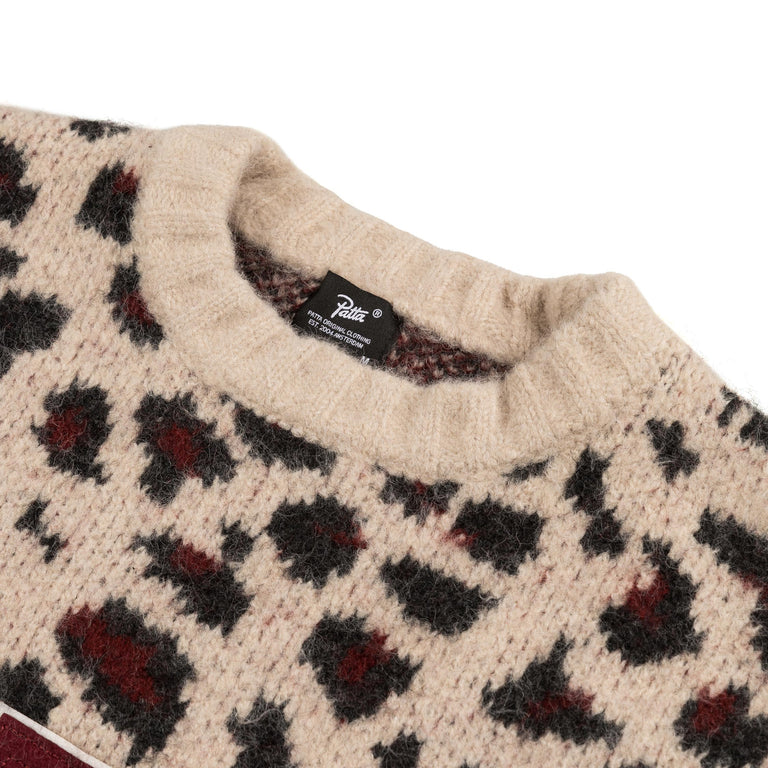 Patta Leopard Brushed Knitted Sweater