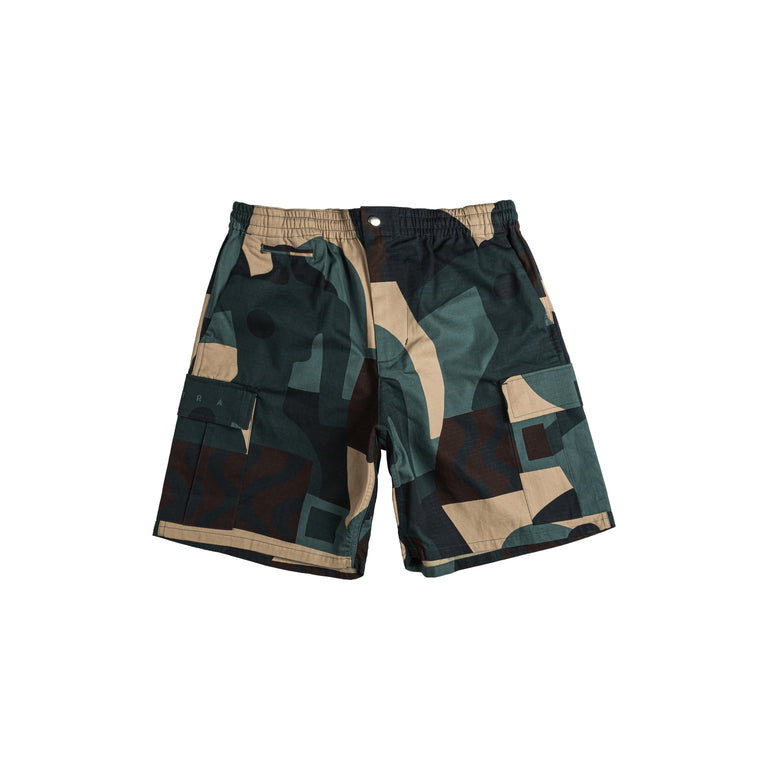 By Parra Distorted Camo Shorts