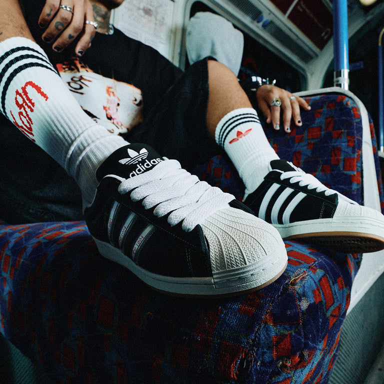 Adidas x KoRn Superstar onfeet