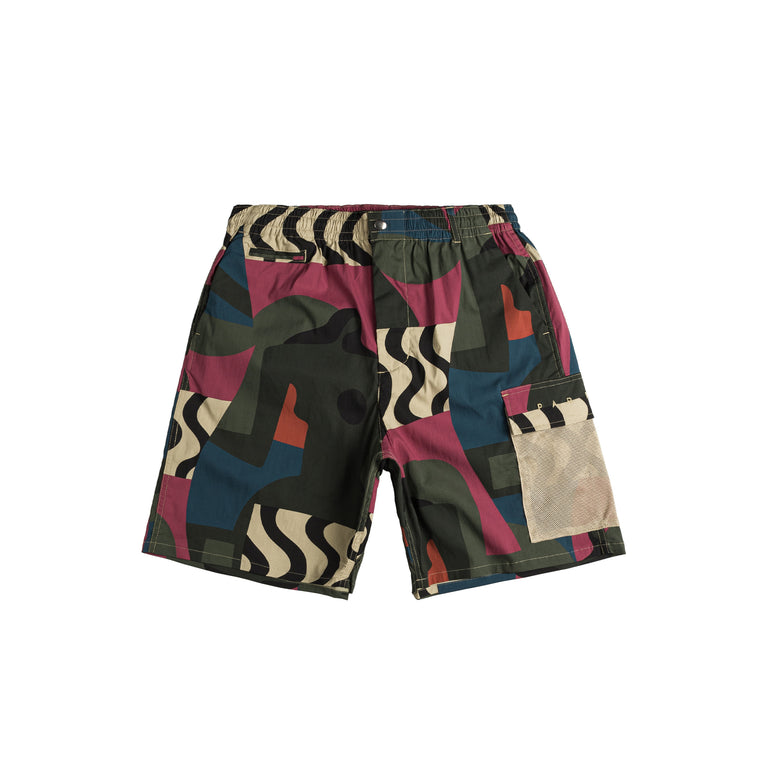 By Parra Distorted Ripstop Camo Shorts