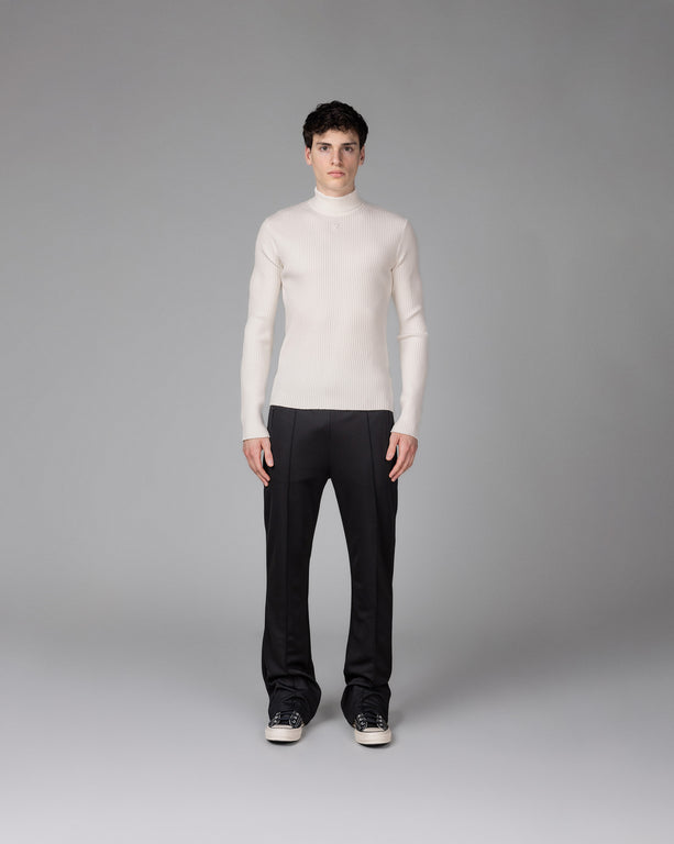 Courreges Reedition Rib Knit Mockneck Sweater