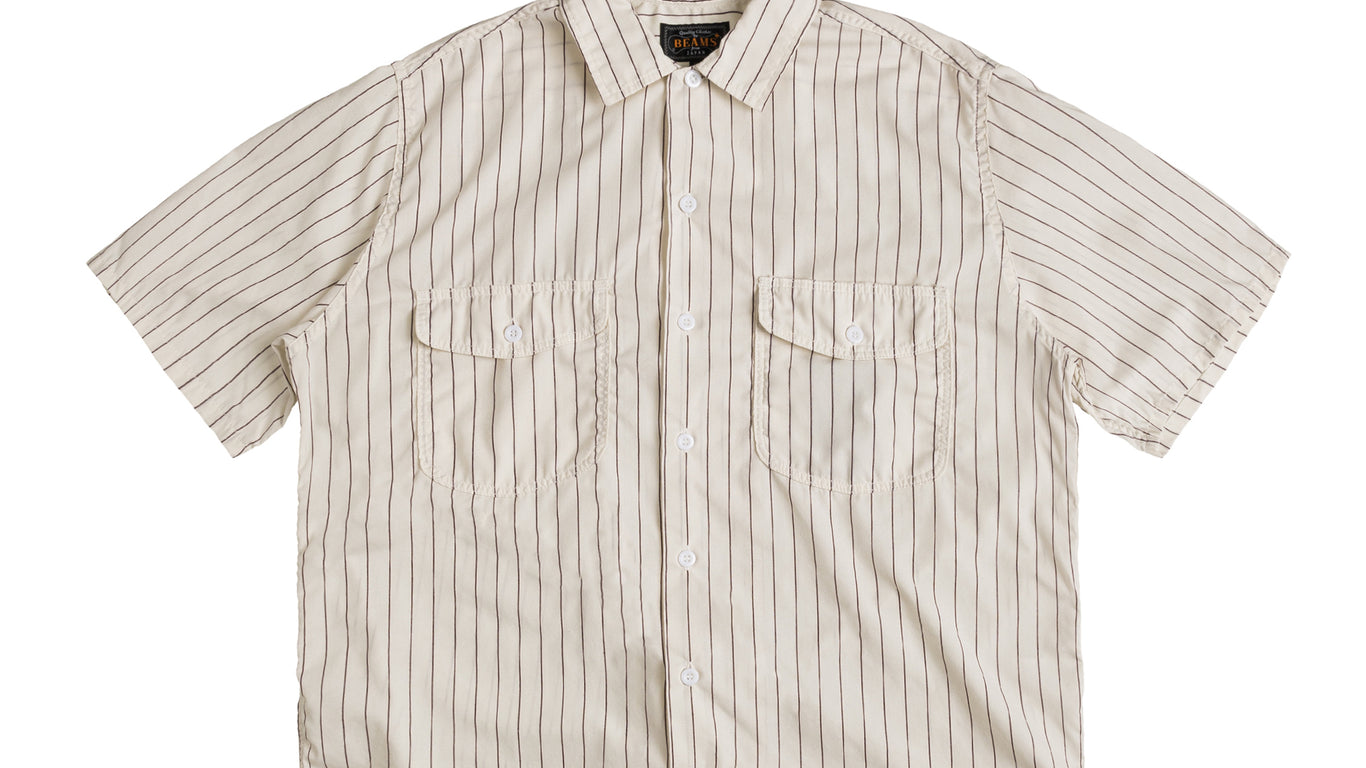 Beams Plus WORK Stripe Shirt – buy now at Asphaltgold Online