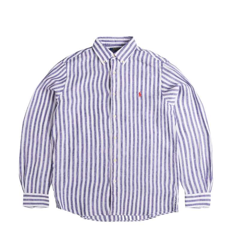 Tenis Polo Joy Nylon Azul Custom Fit Striped Linen Shirt