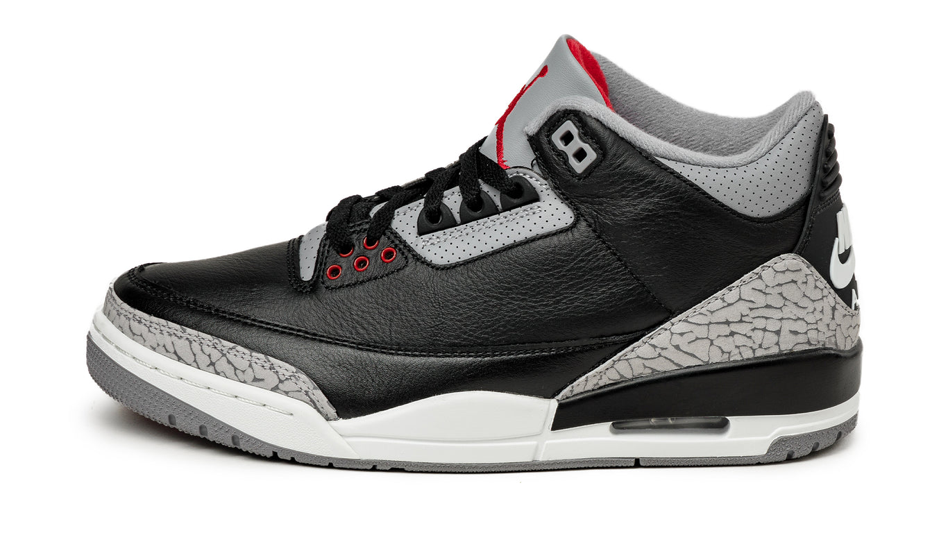 Black jordan cement 3 on sale