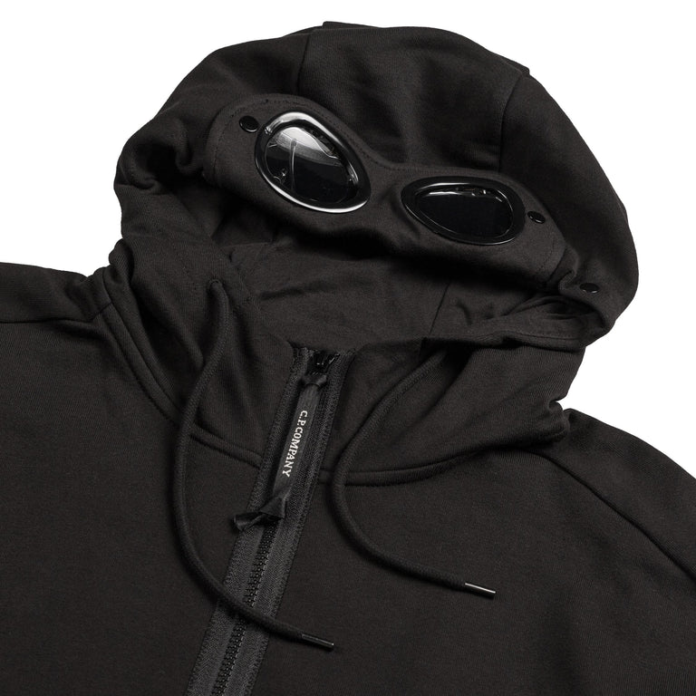 C.P. Company Diagonal Raised Fleece Goggle Zipped Hooded Sweatshirt