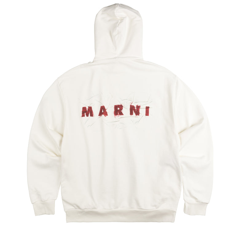 Marni Wrikled Logo Hoodie