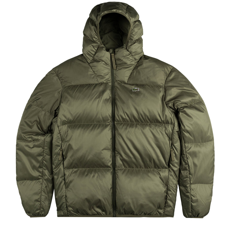 Lacoste Short Water-Repellent Hooded Puffed Jacket