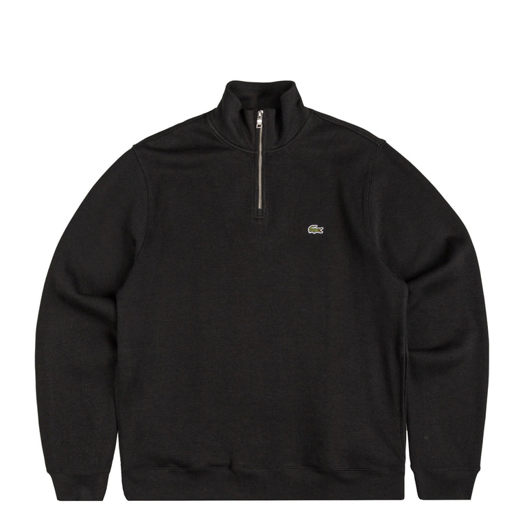 Lacoste Zippered Stand Up Collar Cotton Sweatshirt