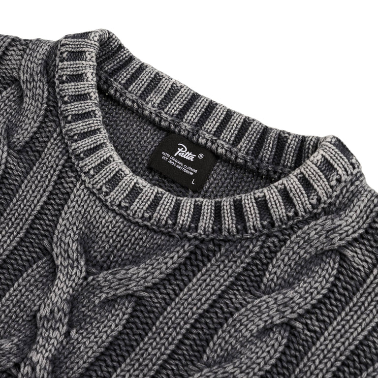 Patta Cable Knitted Cold Dye Jumper