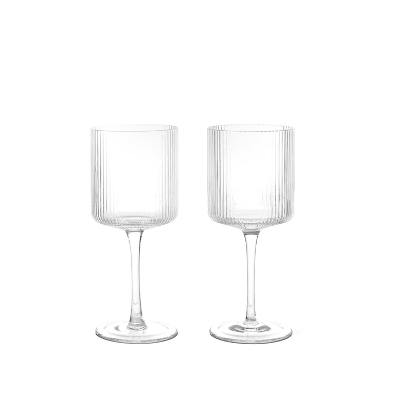 Ferm Living Ripple White Wine Glasses