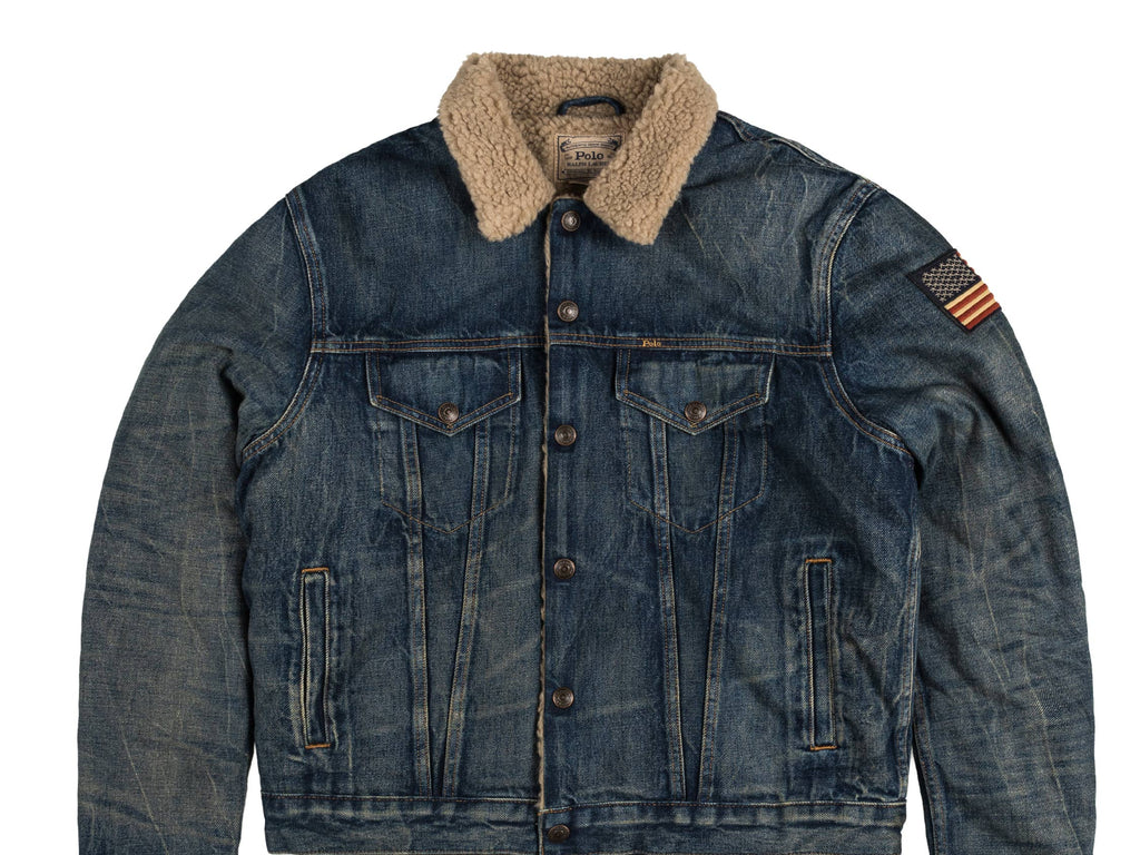 Ralph lauren fleece orders lined denim jacket