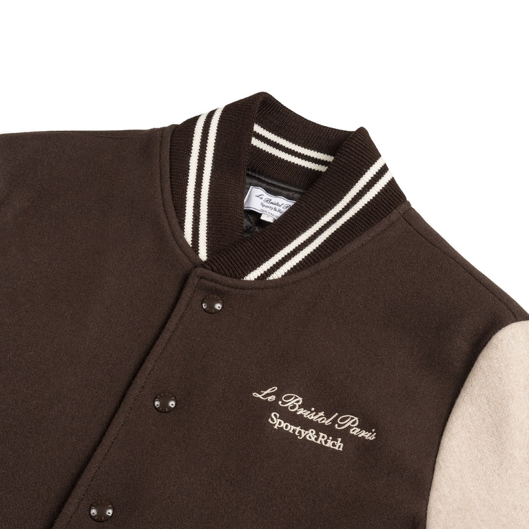 Sporty & Rich Faubourg Wool Varsity Jacket