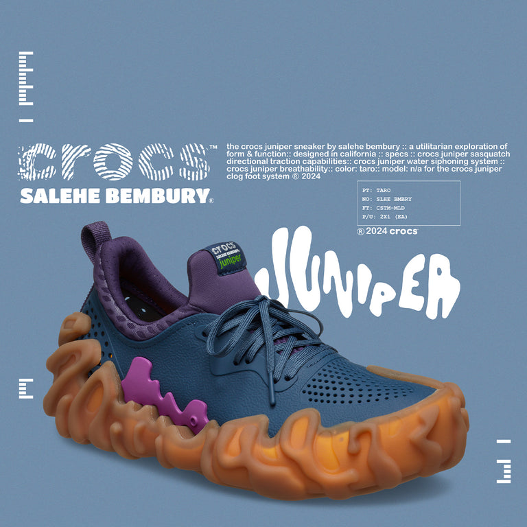 Crocs x Salehe Bembury Pollex Juniper onfeet