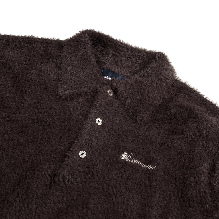 thisisneverthat SCT-Logo Shaggy Knit Polo