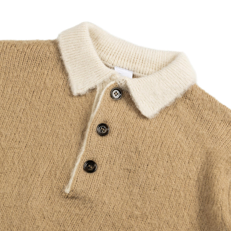 Aspesi Brushed Wool Polo Jumper