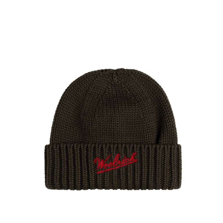 Woolrich Merino Wool Logo Beanie