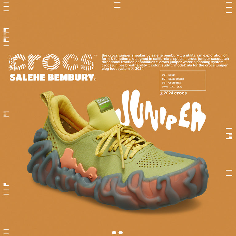 Crocs x Salehe Bembury Pollex Juniper onfeet