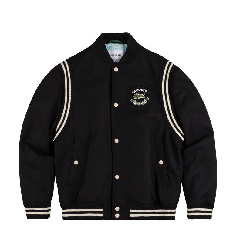 Lacoste Wool Contrast Badge Varsity Jacket