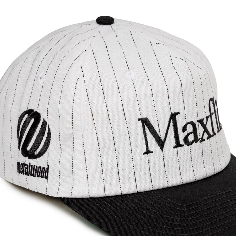 Metalwood x Maxfli Pinestripe 5-Panel Snapback onfeet