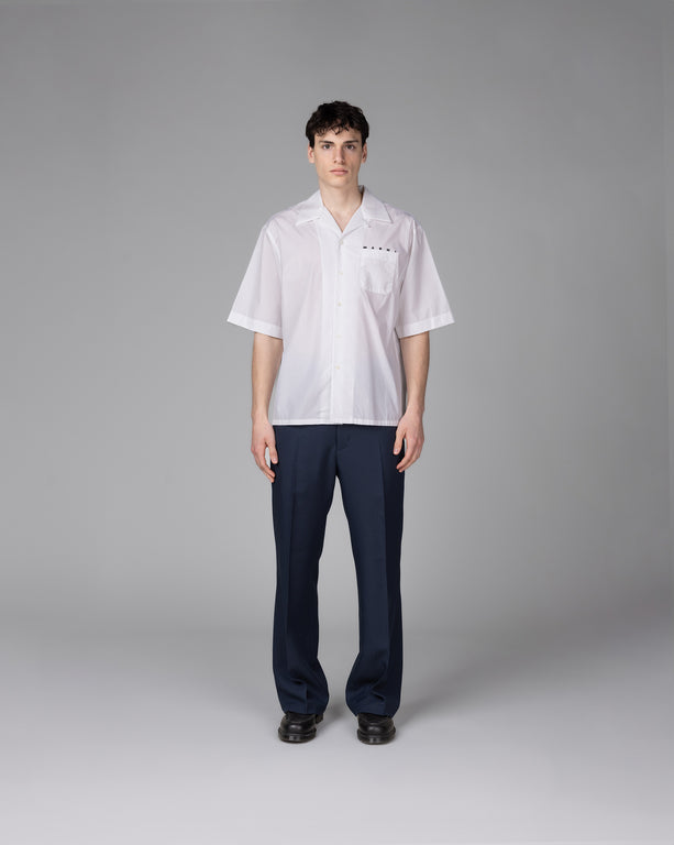 Marni Organic Poplin Bowling Shirt With Hidden Logo