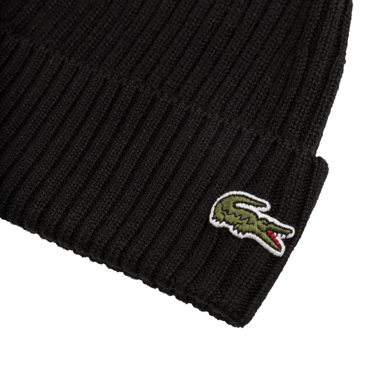 Lacoste Rib Knit Beanie