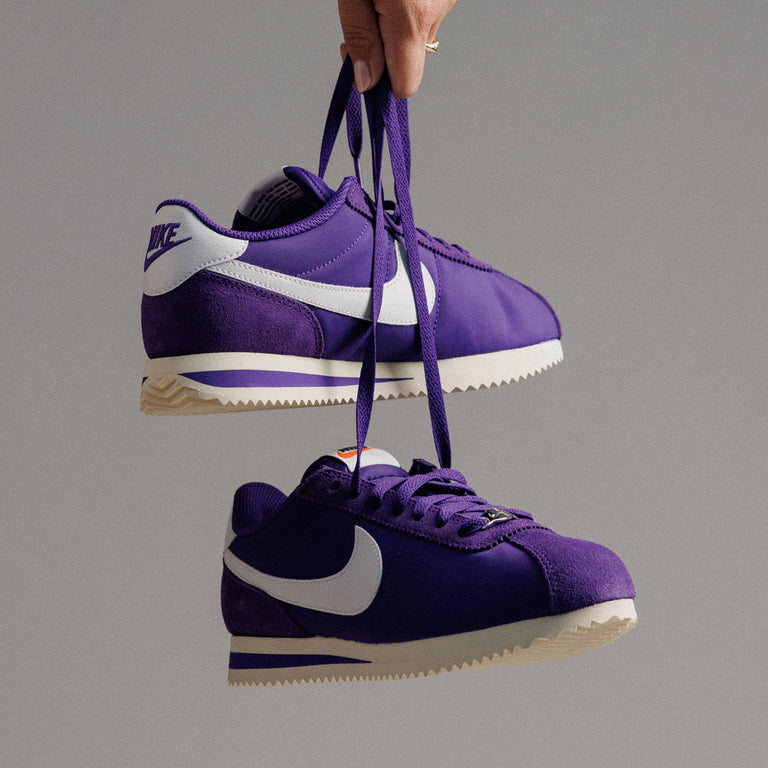 Nike cortez leather violet online