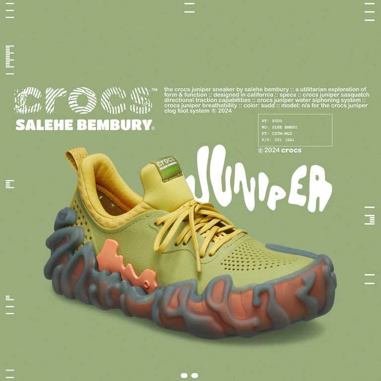 Crocs x Salehe Bembury Pollex Juniper onfeet