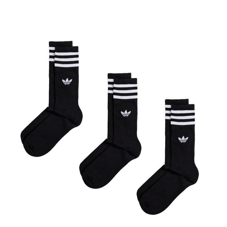 Adidas Solid Crew Socks 3 Pack