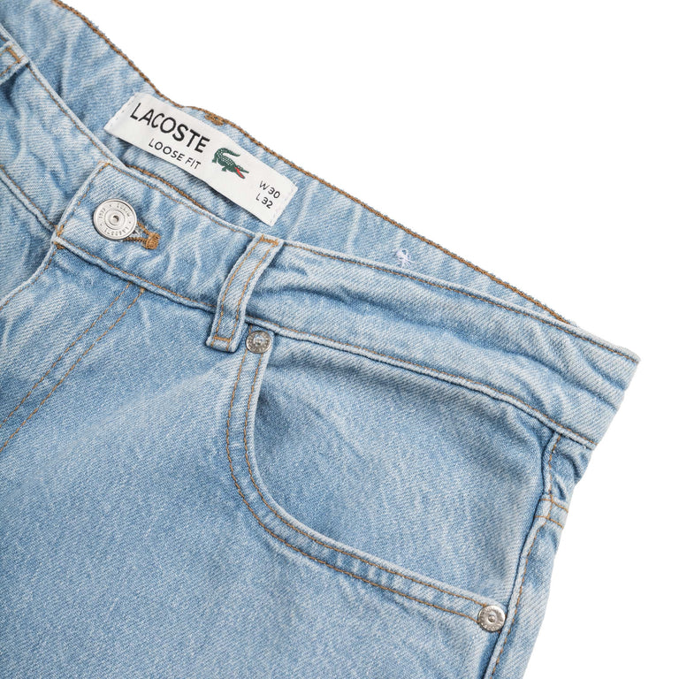 lacoste crew Loose Fit Branded 5 Pocket Jeans