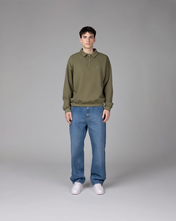 Lacoste Loose Fit Polo Collar Sweatshirt