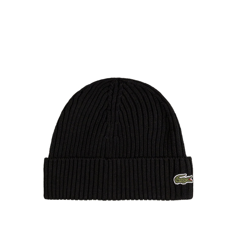 Lacoste Rib Knit Beanie