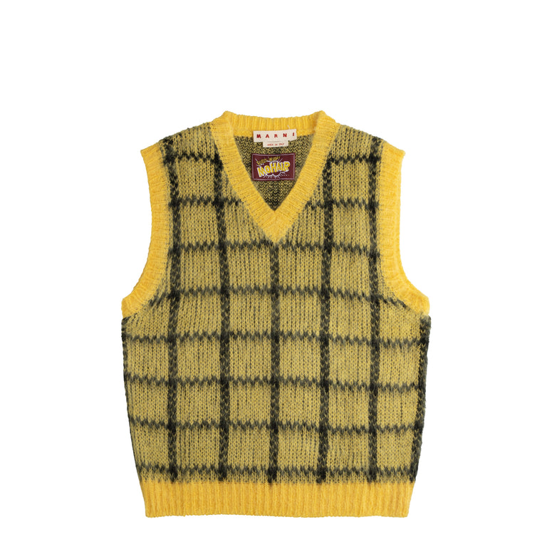 Marni Brushed Check Fuzzy Wuzzy Sleeveless Jumper