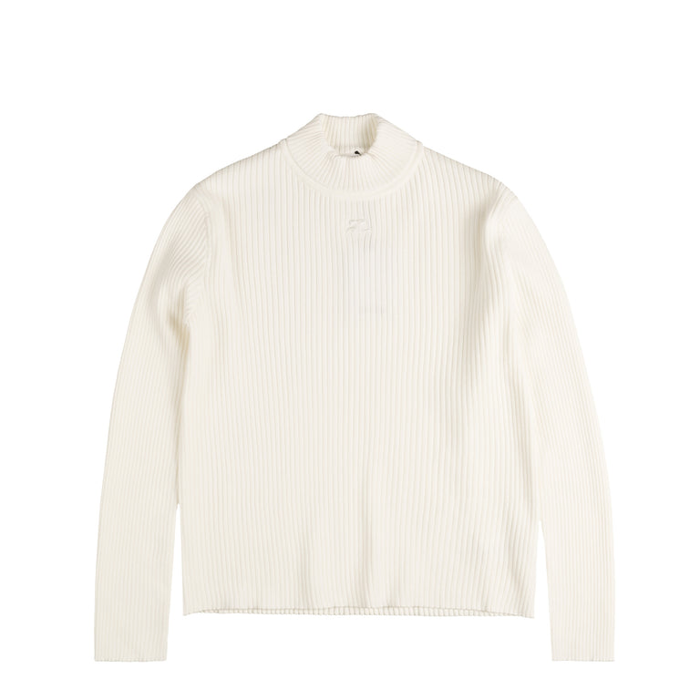 Courreges Reedition Rib Knit Mockneck Sweater