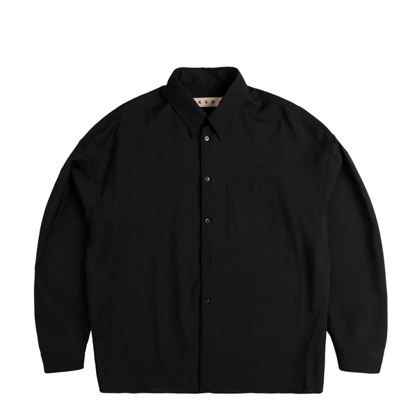 Marni Tropical Wool Shirt Black