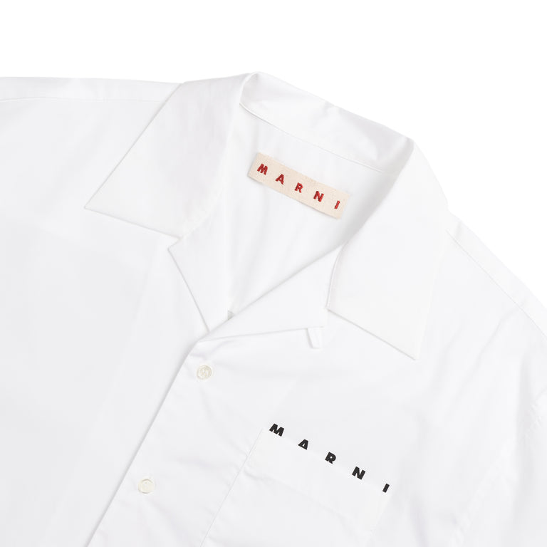 Marni Organic Poplin Bowling Shirt With Hidden Logo