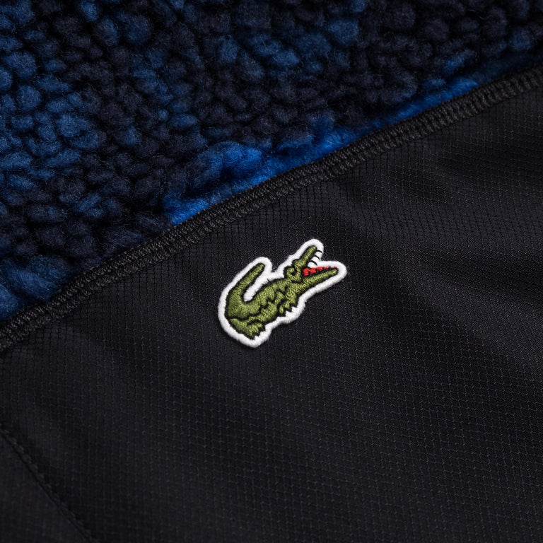 Lacoste Zip-Up Floral Motif Fleece Jacket