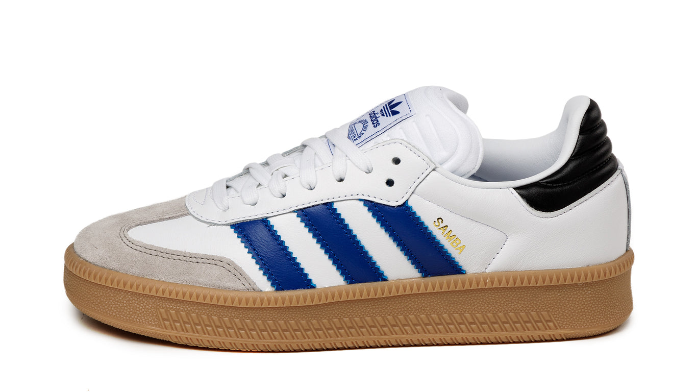 Adidas samba white and blue hotsell