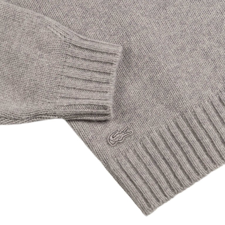 Lacoste Crocodile Motif Wool Crew Neck Sweater