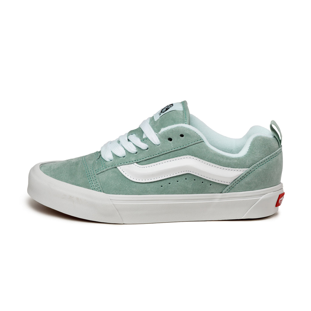 Teal and fashion gray vans