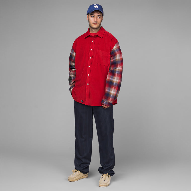 ERL Plaid Sleeve Overshirt