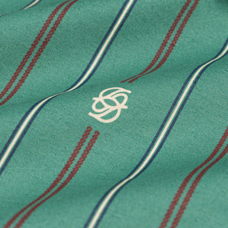 Drole de Monsieur Le Foulard Rayé Monogramme