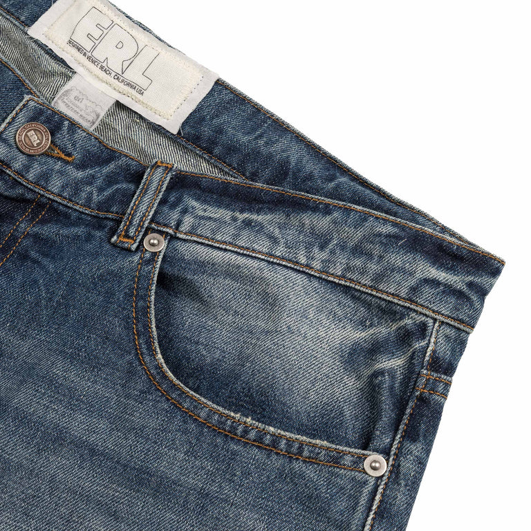 ERL Distressed Regular Fit Jeans