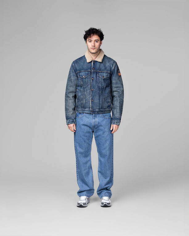 Polo ralph lauren fleece lined denim jacket on sale