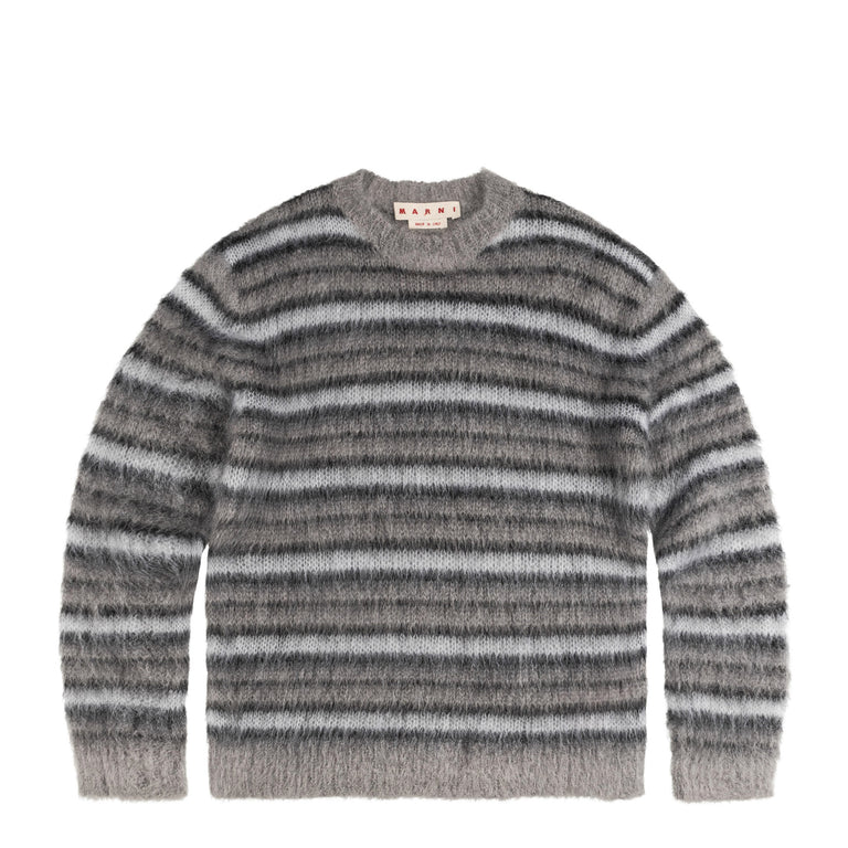 Marni Fuzzy Wuzzy Striped Mohair Sweater