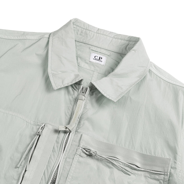 C.P. Company Chrome-R Full Zip Logo Overshirt