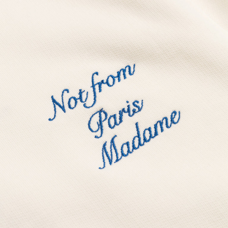 Drole de Monsieur Le Hoodie Slogan Cursive