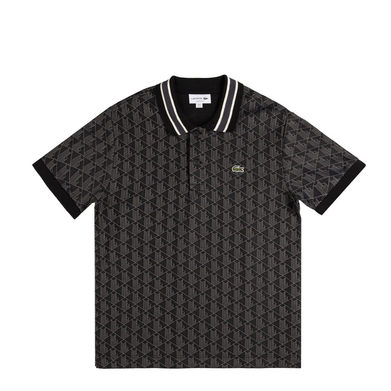 Lacoste Contrast Collar Monogram Polo Shirt